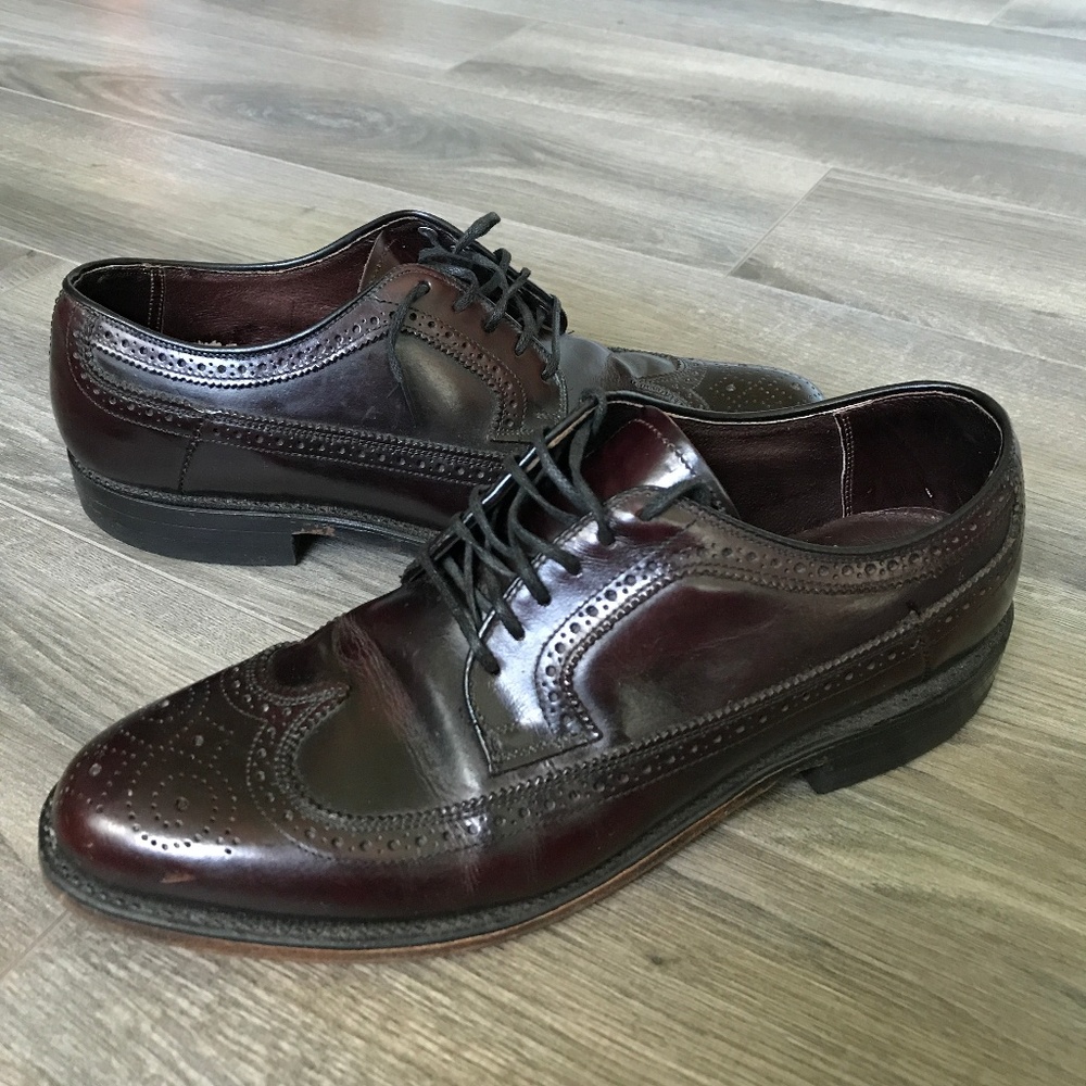 Hanover Brogue Lace-Up Wingtip Dress Shoes *READ*